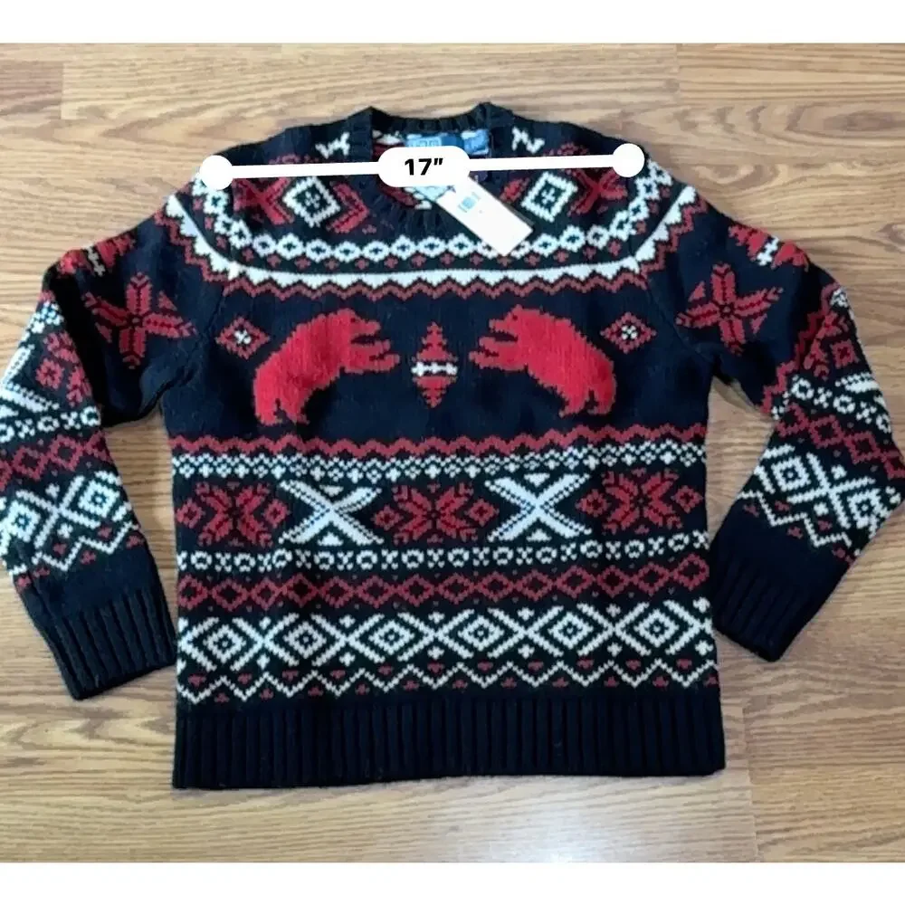 Polo Ralph Lauren  Men's Polar Bear Fair Isle Wool Sweater size M